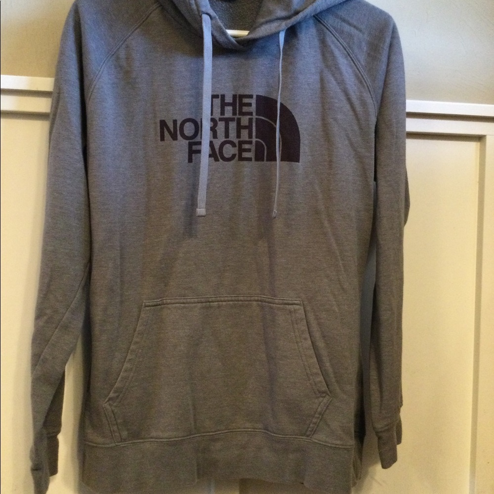 Gray north face sweatshirt